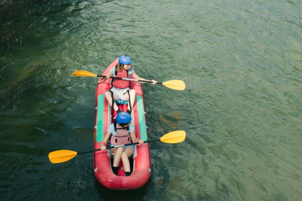 Kayak en famille